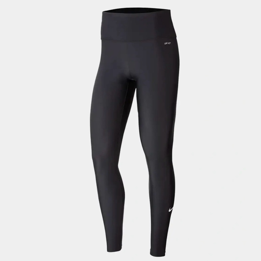 Size Small-Nike Victory Women's Slim Full-Coverage Swim Leggings, Black.